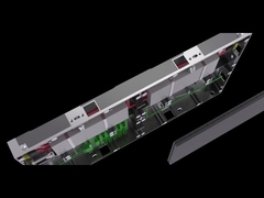 Εσωτερικό ντουλάπι αλουμινίου 640*360*48mm κατάλληλο για μονάδες οθόνης led 320*180mm