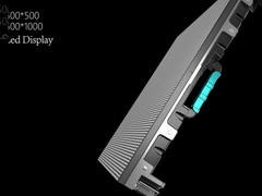 500mm*1000mm*67mm Αλουμινένιο ντουλάπι για 250*250mm με ελεγχόμενη οθόνη LED