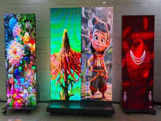 HD Indoor P2.5 αναδιπλούμενη αφίσα LED οθόνης για εμπορικό κέντρο Video Wall