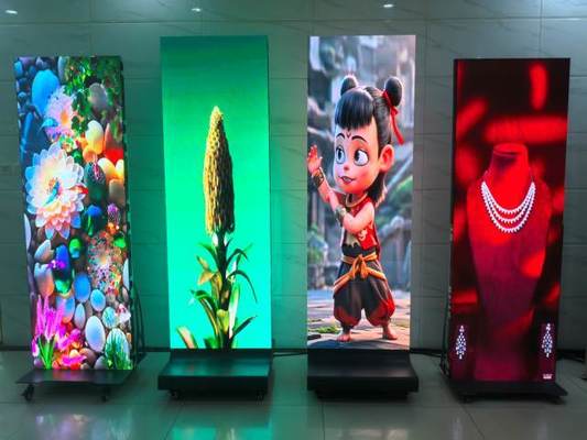 HD LED αφίσες οθόνη P2.5 διπλής όψης αναδιπλούμενη οθόνη εμπορικό κέντρο τοίχος βίντεο