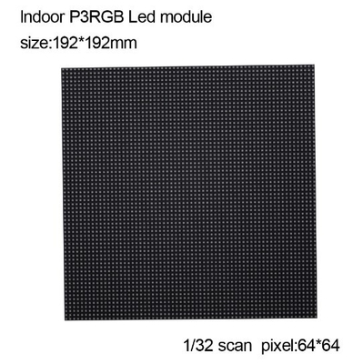 Ενότητα 192x192mm μητρών των πλήρων οδηγήσεων χρώματος οθόνη επίδειξης των εσωτερικών SMD2121 οδηγήσεων 64x64pixel P3