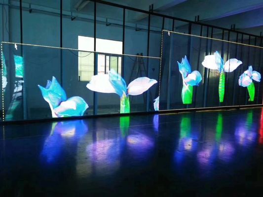 Υψηλής διαφάνειας Διαφανής οθόνη LED από γυαλί με ευρεία γωνία θέασης και χαμηλή κατανάλωση ενέργειας για εσωτερική και εξωτερική χρήση