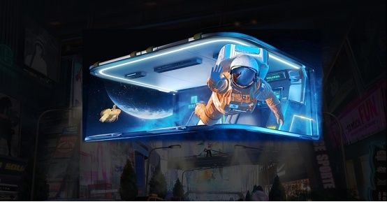 P5.71 RGB Αλουμινίου Κρατήρα Εξωτερική γυμνή 3D Επαγγελματική οθόνη LED