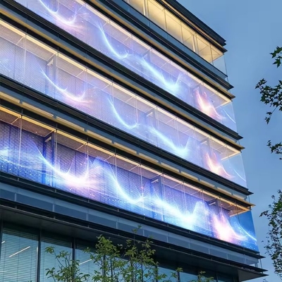 Ενοικίαση Διαφανών Πλεγματικών Οθονών LED για Εκδηλώσεις, Γυάλινες Κουρτίνες, Οθόνες Βιτρίνας P3.91 έως P7.82
