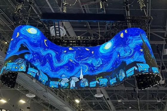 P2 320*160mm Led Flexible Module 600nits High Resolution Curved Led Video Wall