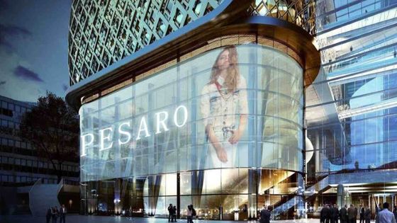 Διαφανής οθόνη LED πλέγματος 3m*2.5m για βιτρίνα καταστήματος