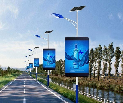 Εξωτερικές οθόνες βίντεο LED P10 μονής κολόνας τύπου SMD3535 1R1G1B