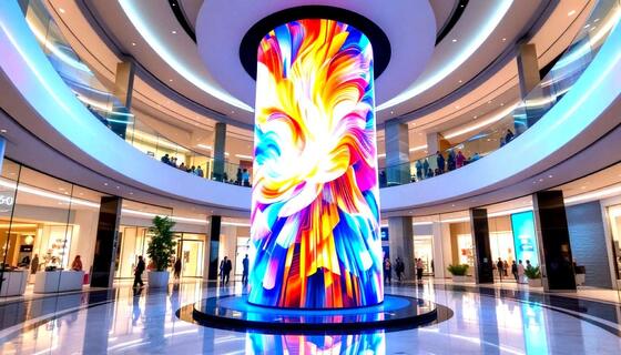 Πλήρης Χρώματος P5 1R1G1B Καμπύλη Οθόνη LED Εξωτερικού Χώρου Μεγάλη Γωνία Θέασης