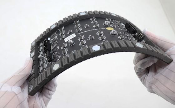 Εμπορική εύκαμπτη μονάδα LED μικρής απόστασης P1.25 οθόνη κουρτίνας FPC 200W/m2