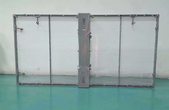 Το διαφανές γυαλί P3.91mm 1R1G1B οδήγησε τηλεοπτικό τοίχο ISO9001 πλέγματος οθόνης οδηγημένο το HD