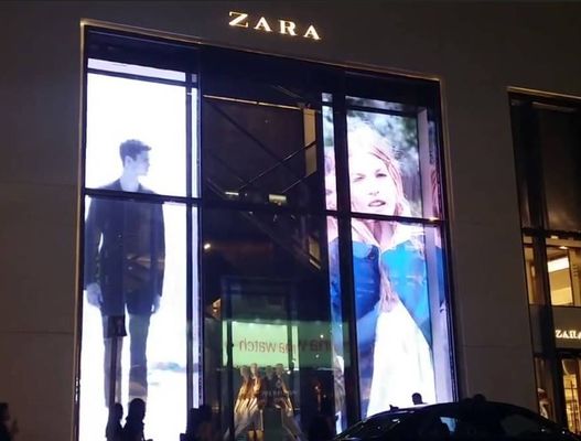 Οθόνη Παραθύρου LED P3.91 AC85V Διαφανής Οθόνη Βίντεο LED RGB